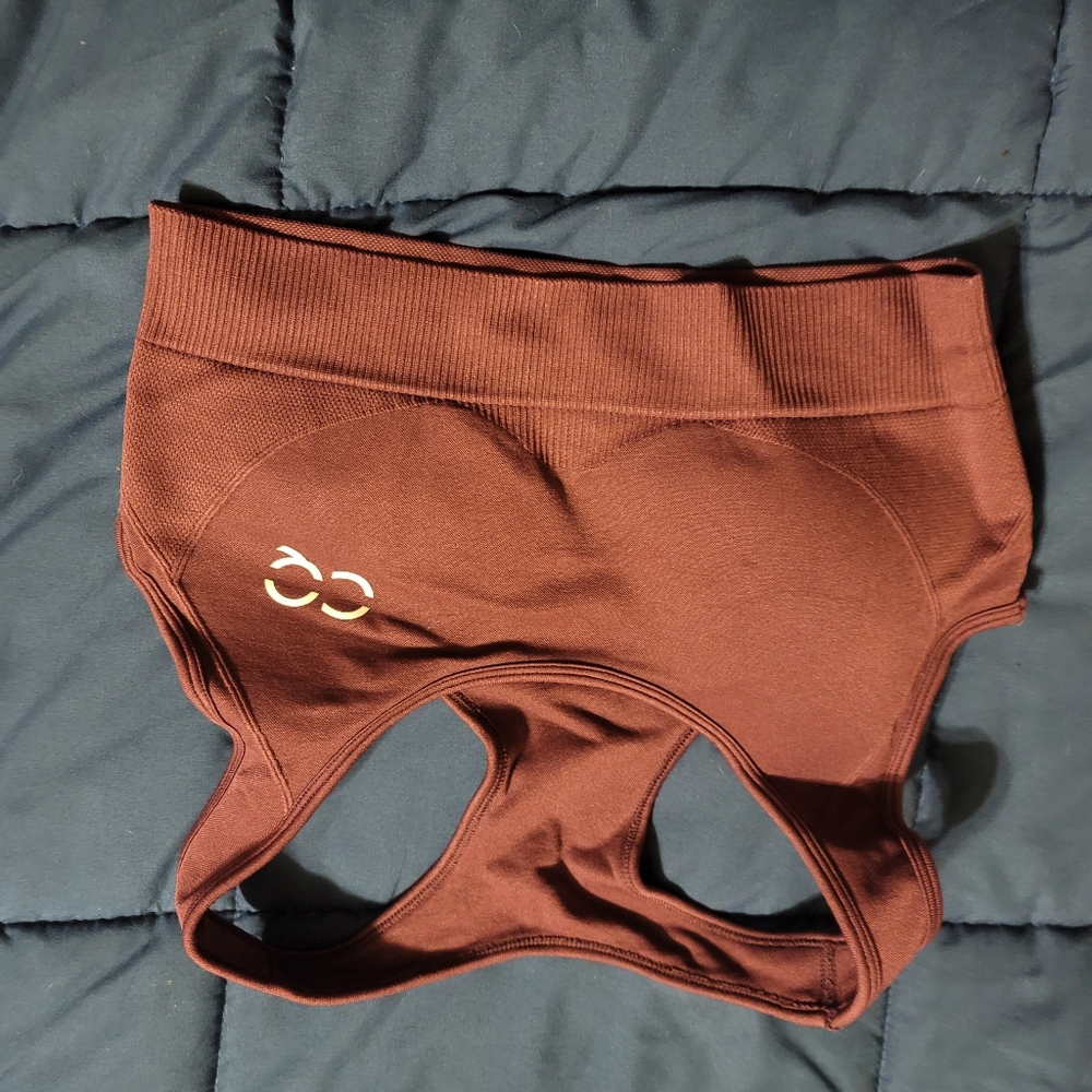 large maroon sports bra